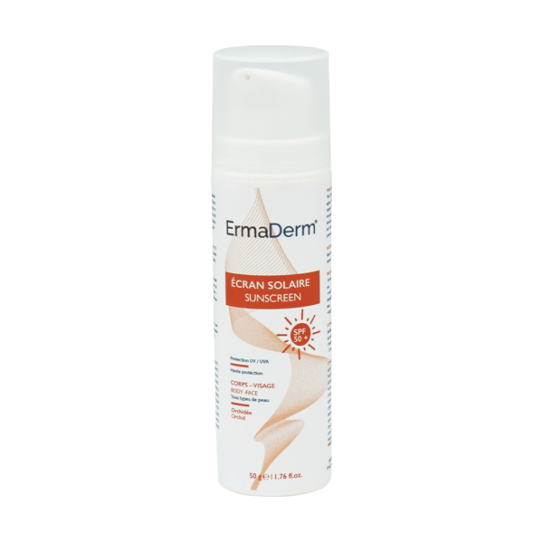 ERMADERM ECRAN SOLAIRE SPF 50+ 50 G