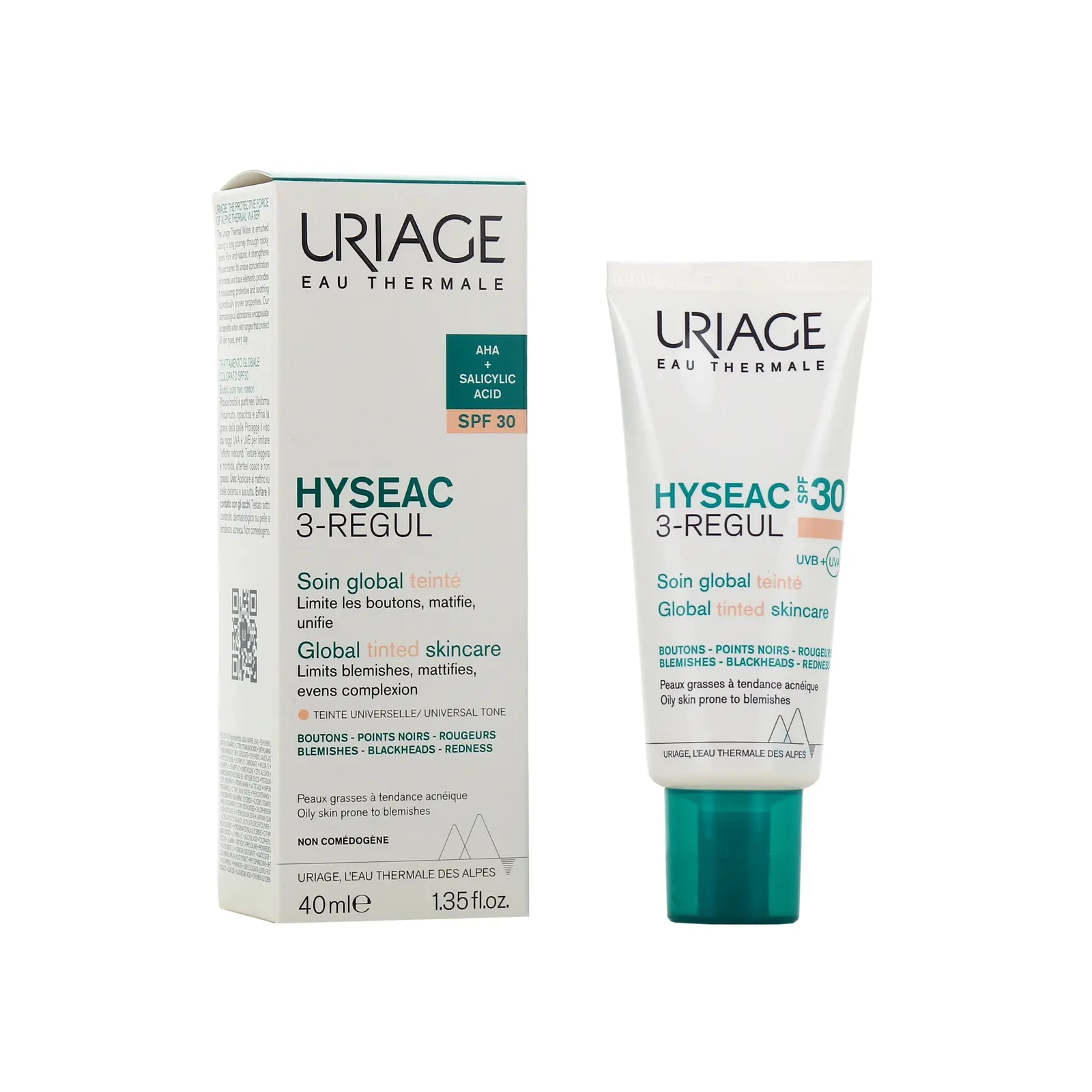 6104-uriage_hyseac_3_regul_soin_global_teinte_spf30_40ml URIAGE HYSEAC 3-REGUL GLOBAL TEINTE SPF 30+ 40 ML – Image 1