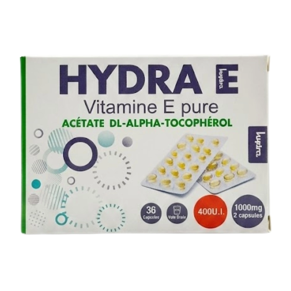 hydra-plus-vitamine-e-400-ui-36-capsules VITAMINE E LA COLOMBE 400UI 36CAPS – Image 1