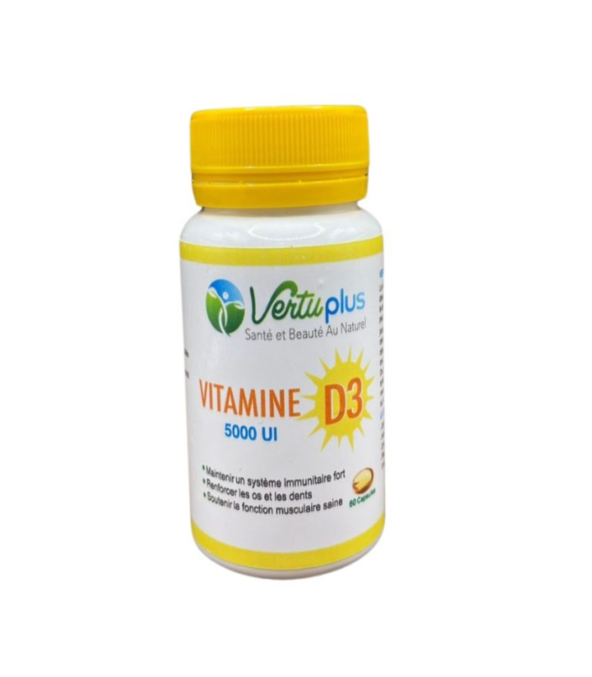 vertu-plus-vertuplus-vitamine-d3-5000-ui-60-capsules VERTU PLUS VITAMINE D3 60 CPS – Image 1