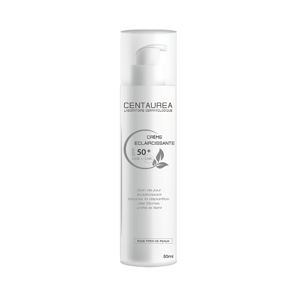 31cd3406caca13e67f3d0503dac956e14cbd5085d85301c2a1c7bcc671bd0352 CENTAUREA CREME ECLAIRCISSANTE SPF 50+ 50 ML – Image 1