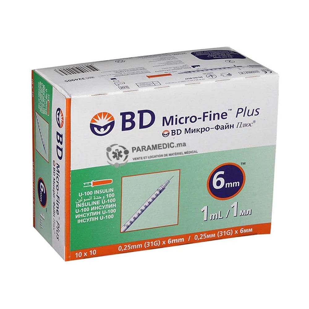 BD-micro-fine-plus-Seringue-Insuline-1ml-prix-maroc-parapharmacie-casablanca SERINGUE MICROFINE BD 1 ML – Image 1