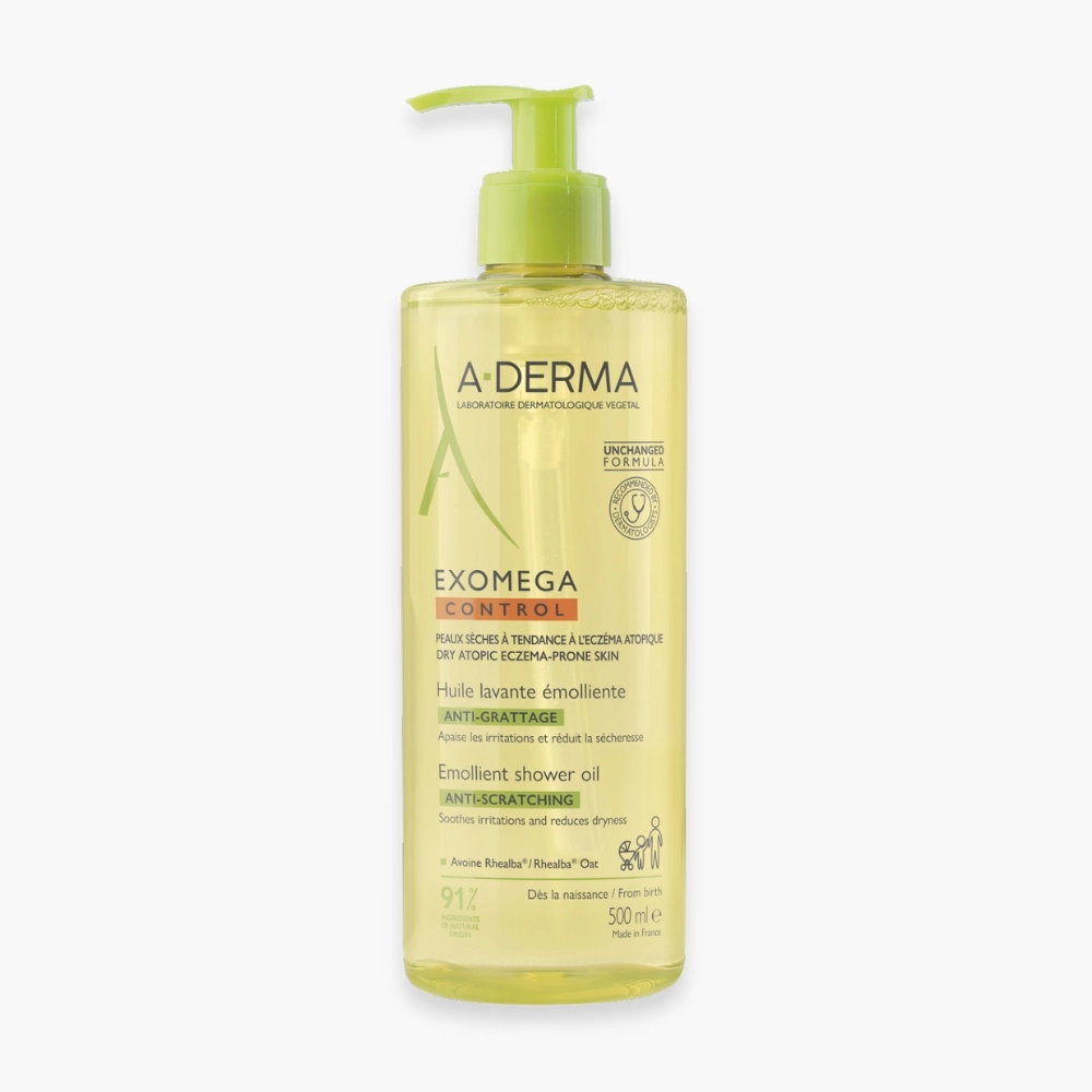 a-derma-exomega-control-huile-lavante-emolliente-anti-grattage-500ml A-DERMA EXOMEGA CONTROL HUILE LAVANTE EMOLLIENTE 500ML – Image 1