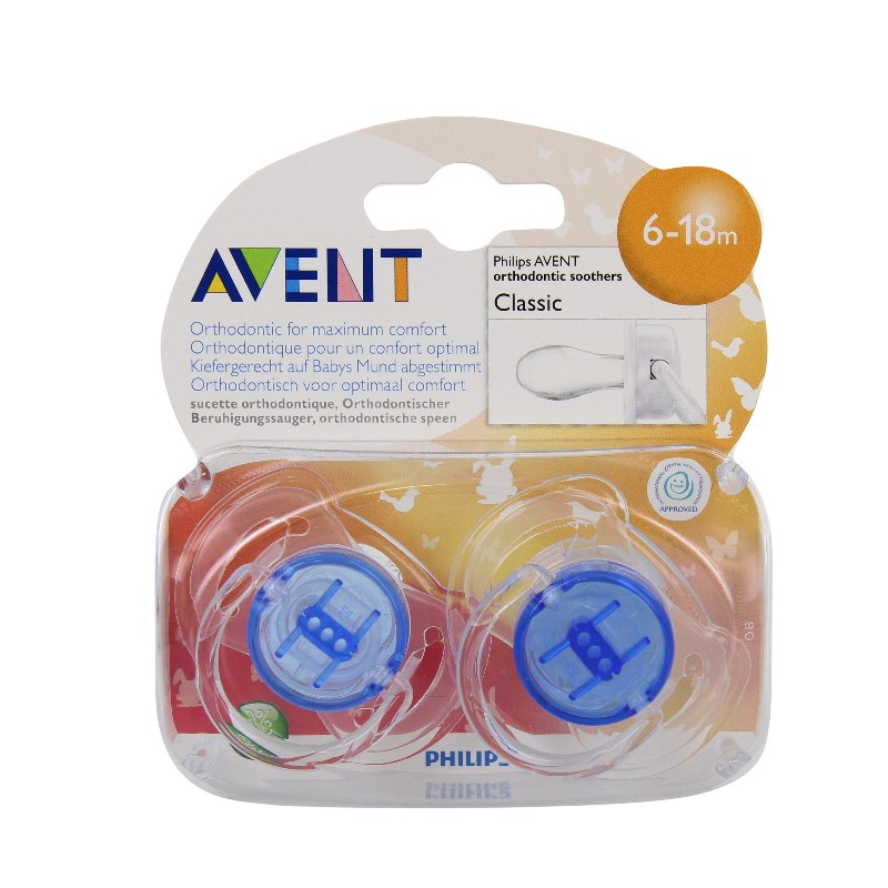 avent-sucette-silicone-transparente-6-18-mois-2-sucettes AVENT SUCETTES CLASSIC 6-18 M – Image 1
