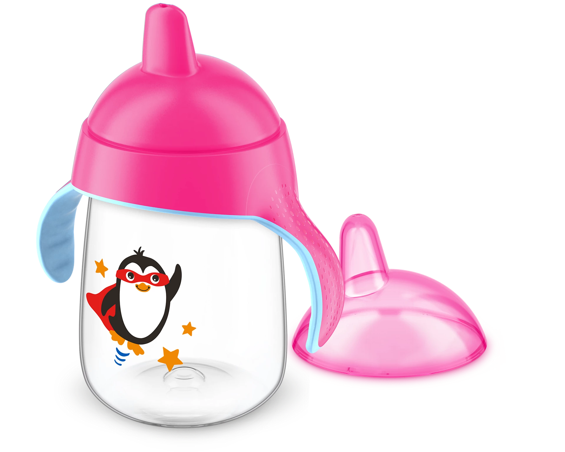 b2f364acfe7740eea372ac55010bfdb0 AVENT TASSES AVEC ANSES ROSE 340ML 18MOIS+ SCF755/07 – Image 1