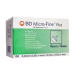 BD MICRO-FINE PLUS AIGUILLE INSULINE 32 G /4 MM
