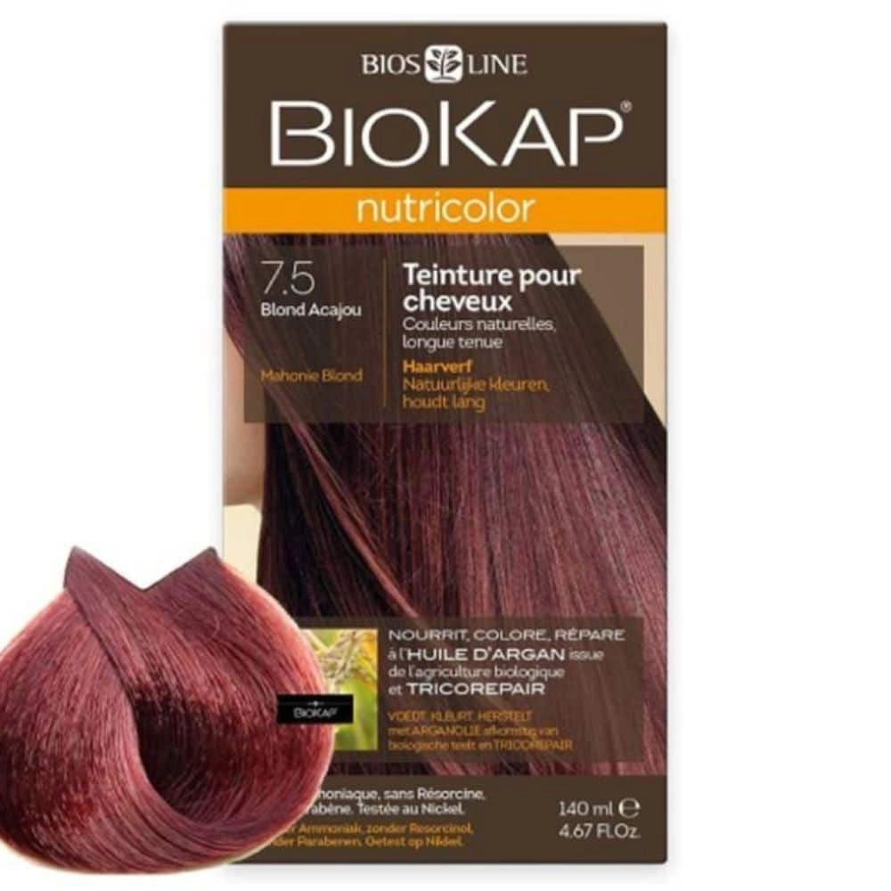 biokap-nutricolor-coloration-naturelle-cheveux-140ml-75-blond-acajou BIOKAP NUTRICOLOR 7.5 – Image 1