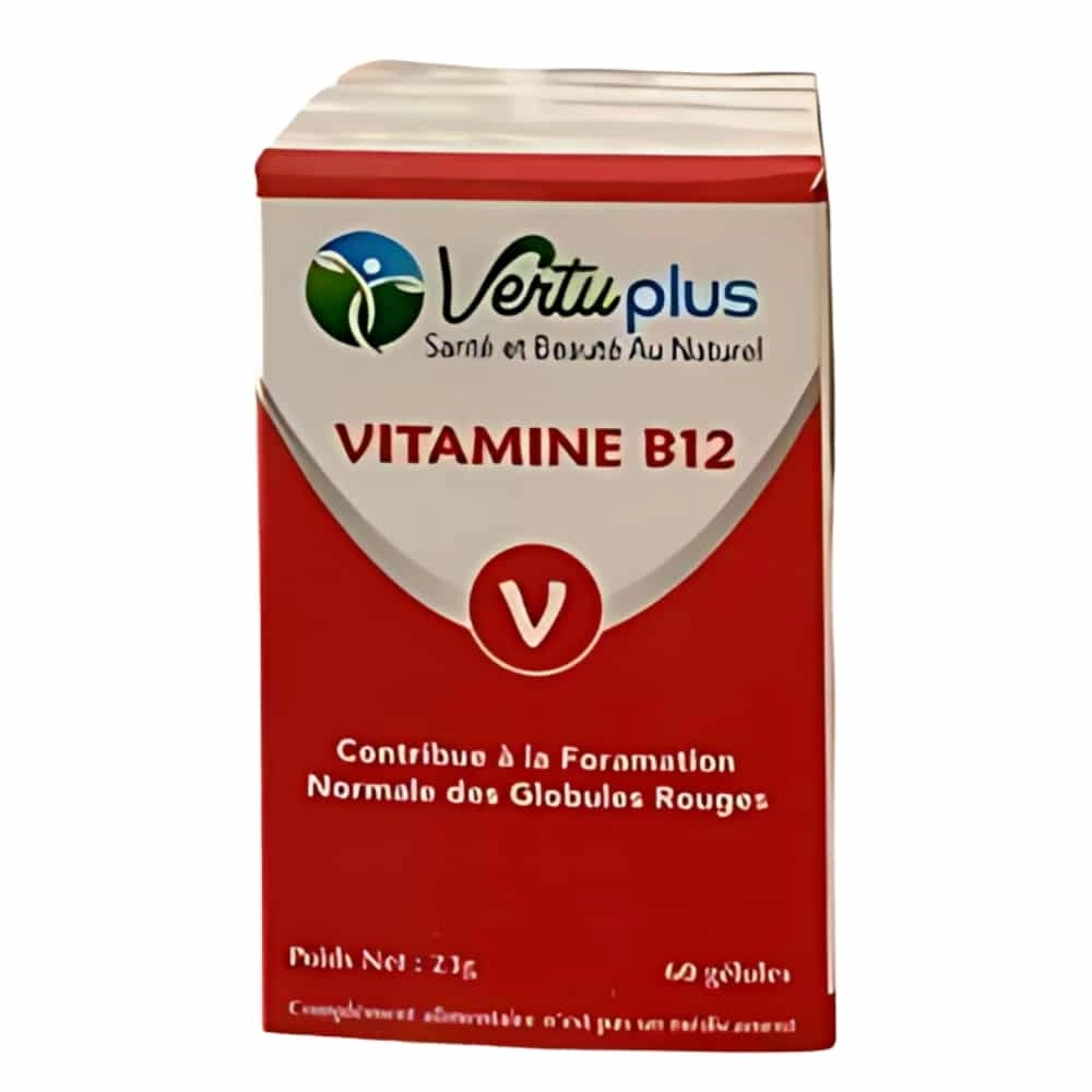 vertuplus-vitamine-b12-globules-rouges-60-gelules VERTU PLUS VITAMINE B12 60GELULES – Image 1