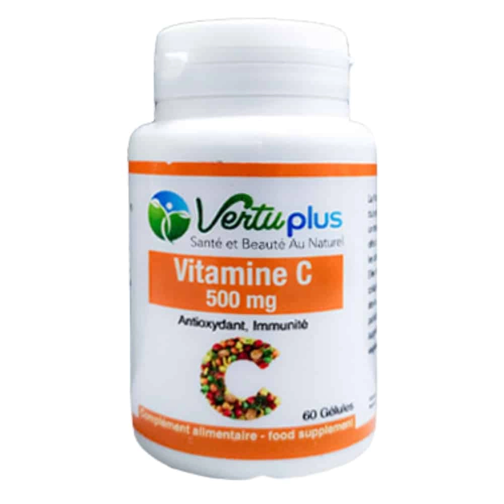 vertuplus-vitamine-c-antioxydant-et-immunite-500mg-60-gelules VERTU PLUS VITAMINE C 60 GELULES – Image 1