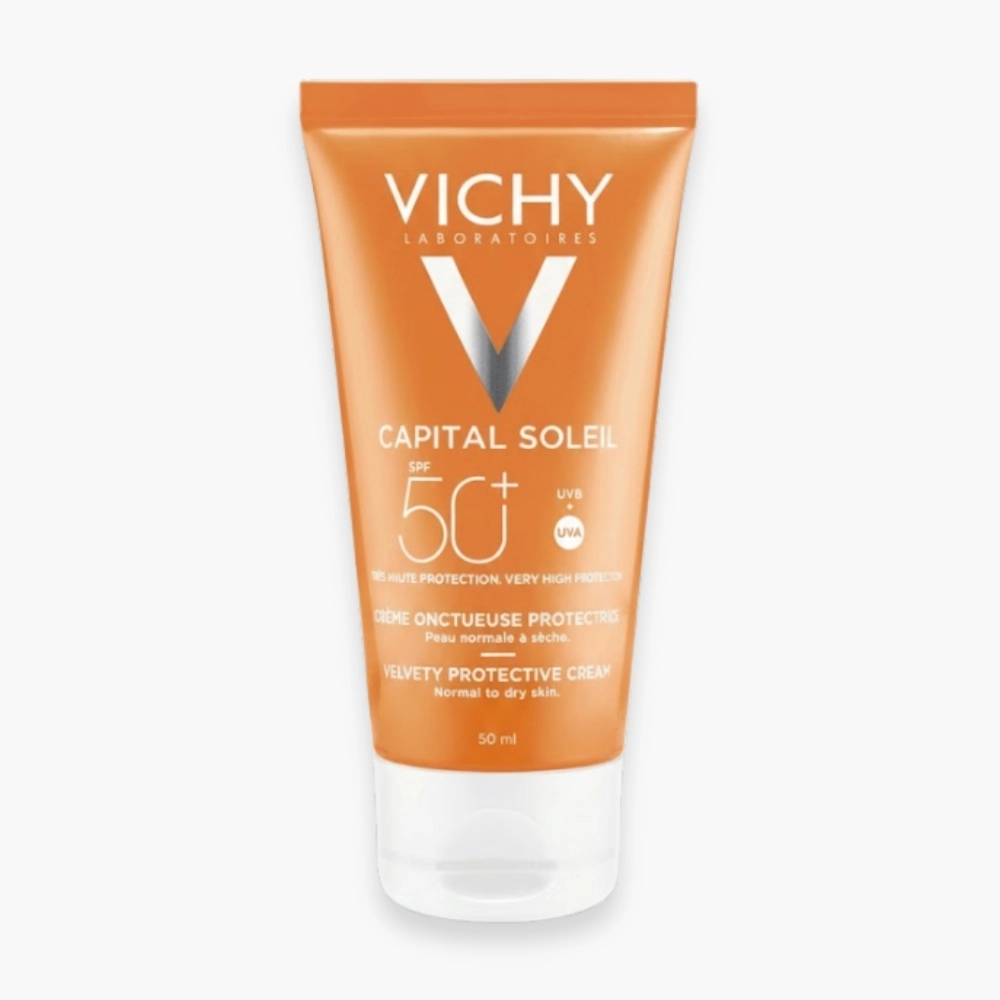 vichy-capital-soleil-creme-onctueuse-protectrice-spf50-50ml VICHY ECRAN SOLAIRE CREME ONCTUEUSE 50+ INVISIBLE – Image 1