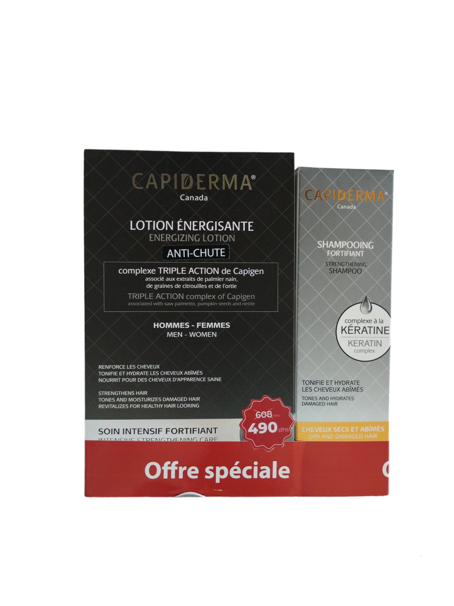 1000140223 Capiderma duo pack "lotion anti-chute 150ml+shamp keratine 200ml" – Image 1