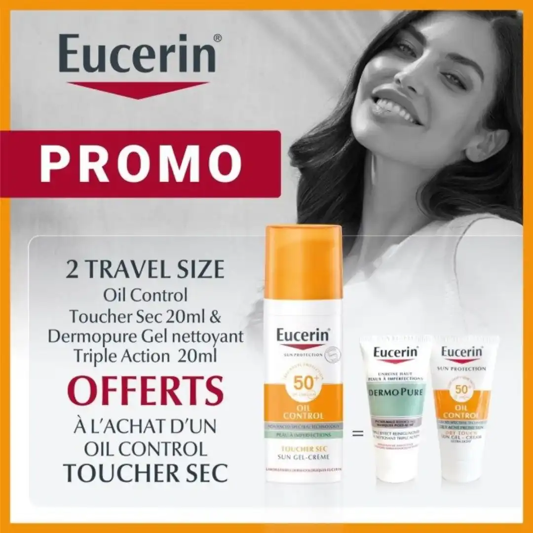 995d5861-e0e9-438b-85d4-3fcc2209cd60 Eucerin ecran huile Control 50ml+Huile control ECh+DermoPure Ech pack – Image 1