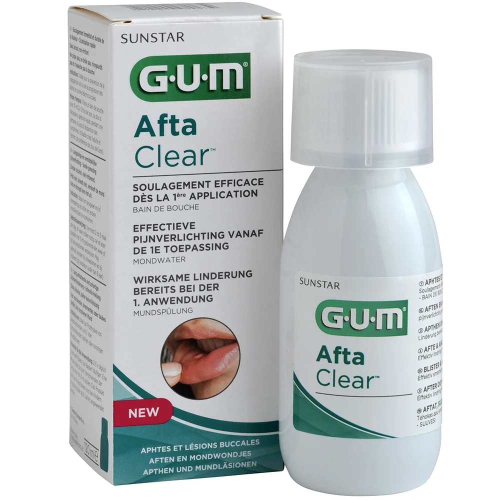 AftaClear-Bain-de-bouche-2410 Gum Aftaclear bain de bouche 120Ml 2410 – Image 1