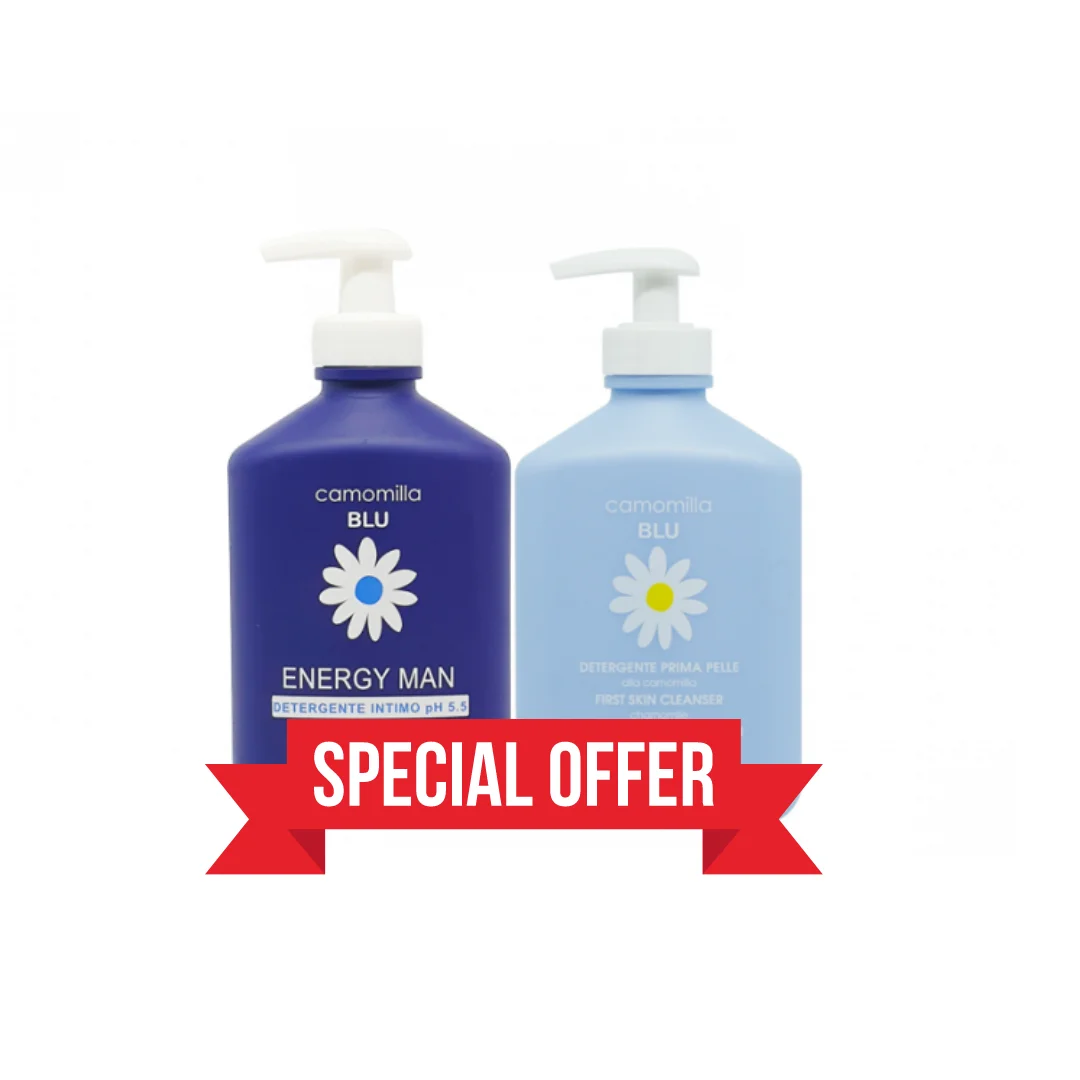 Camomilla-Blu-Energy-Man-Nettoyant-Intime-Gel-Lavant-Premier-Peau-1-1 Camomilla Blu Duo pack "Energy man Nett intime+gel lavant 1er peau" – Image 1