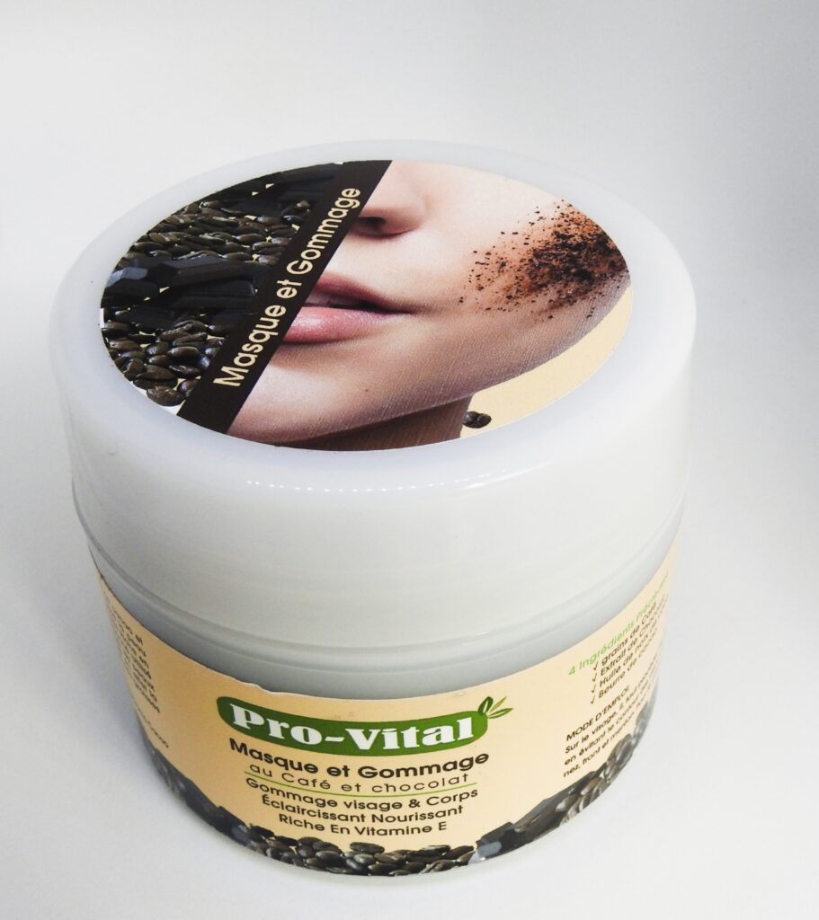 Pro-vital-Maroc-Masque-et-Gommage-au-Chocolat-et-Cafe-200g-911x1024 Pro vital masque chocolat 200gr – Image 1