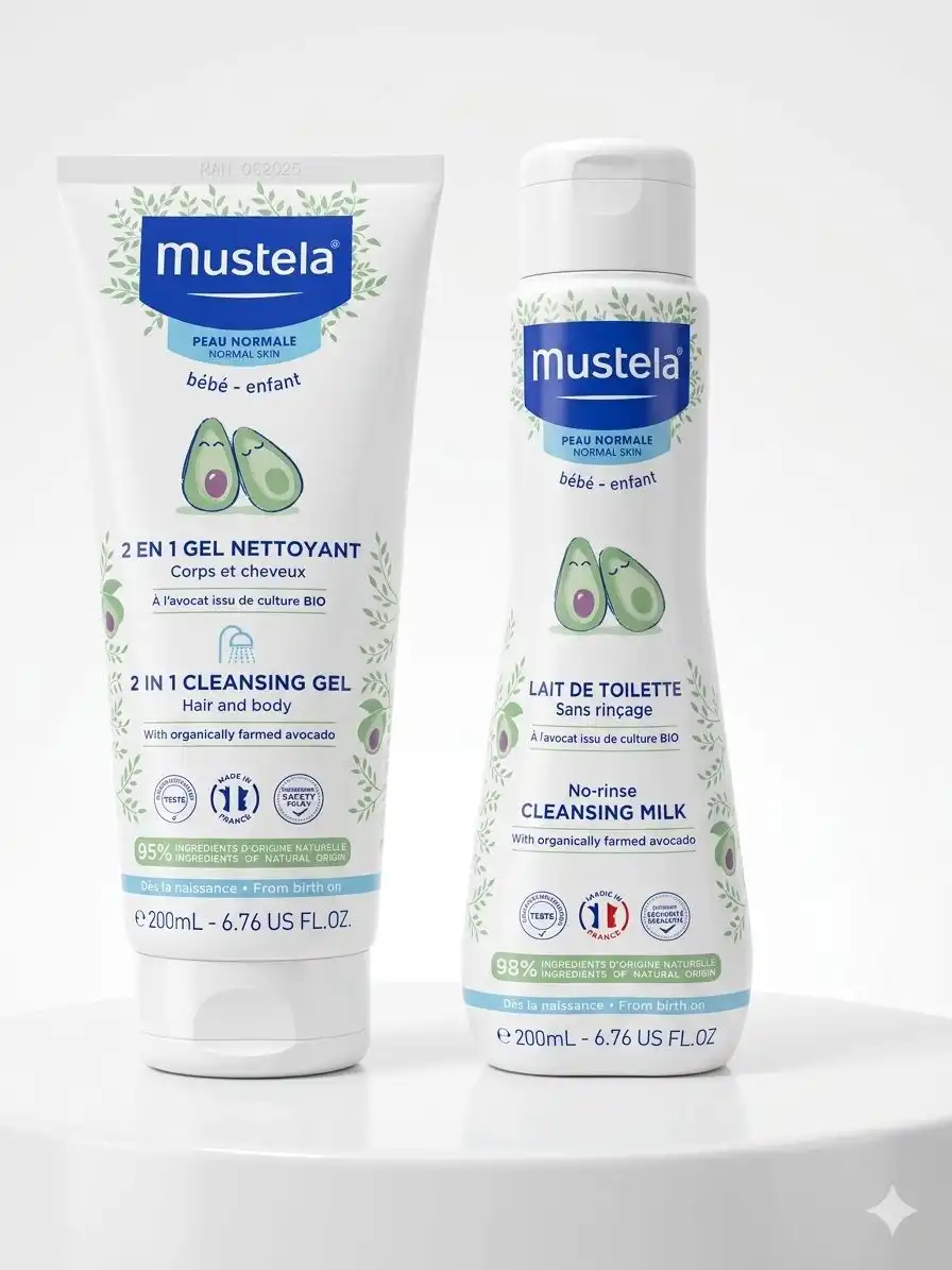 cd1d8a20-42af-4de3-ba52-865d7b9d905c Mustela duo pack " 2en 200ml+lait de toilette 200ml -50%" – Image 1