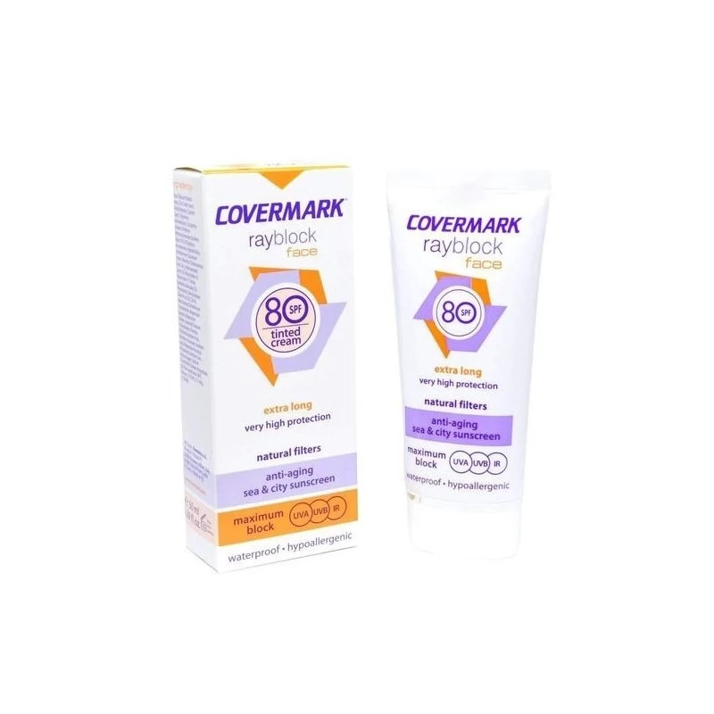 covermark-rayblock-face-plus-spf80-2-en-1-invisible COVERMAK RAYBLOCK FACE SPF 80 50 ML – Image 1