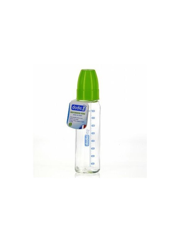 dodie-biberon-verre-col-etroit-anis-240ml DODIE BIB EN VERRE 240 VERT ANIS – Image 1