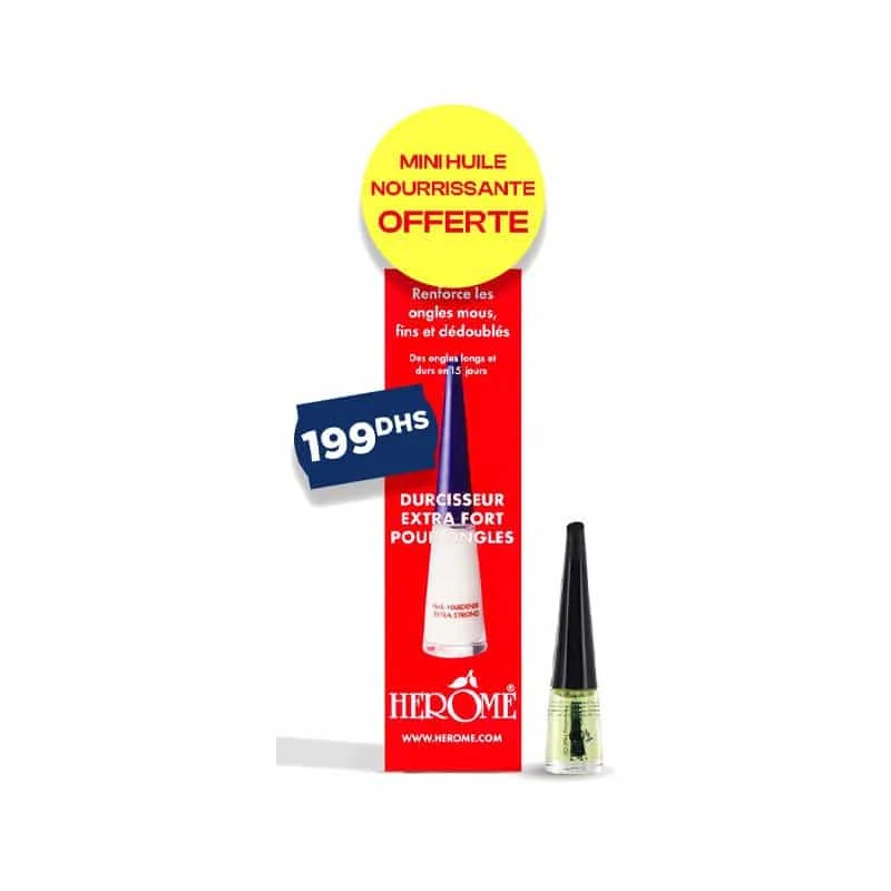 durcisseur-extra-mini-huile-1 Herome Durcisseur Extra Fort ongles+mini huile nourissant – Image 1