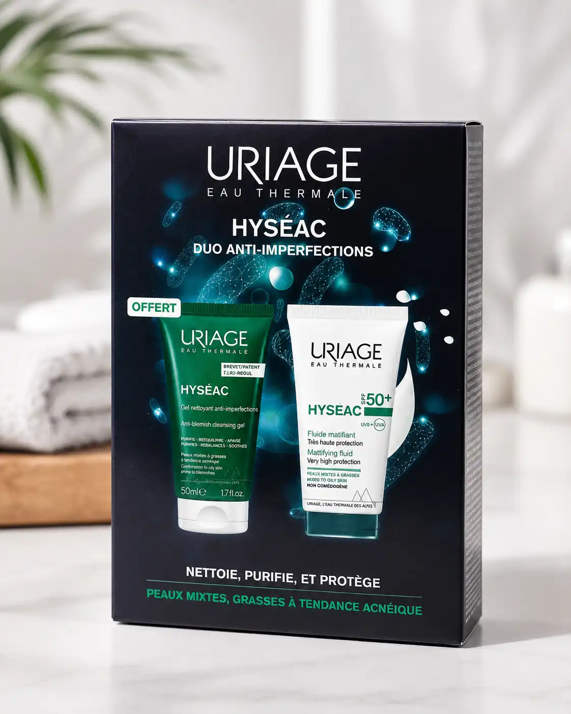 f4eff163-3467-4a6b-ab12-6a4d1f775607 Uriage Hyseac duo coffret " Hyseac spf50+Gel 150ml" – Image 1