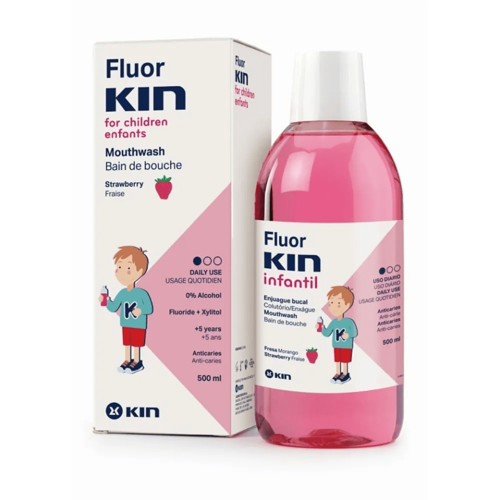 jqejwf_suuvesi-lastele-kin-8436026215821-1 Kin Fluor Bain de bouche enfant Fraise 500ml – Image 1