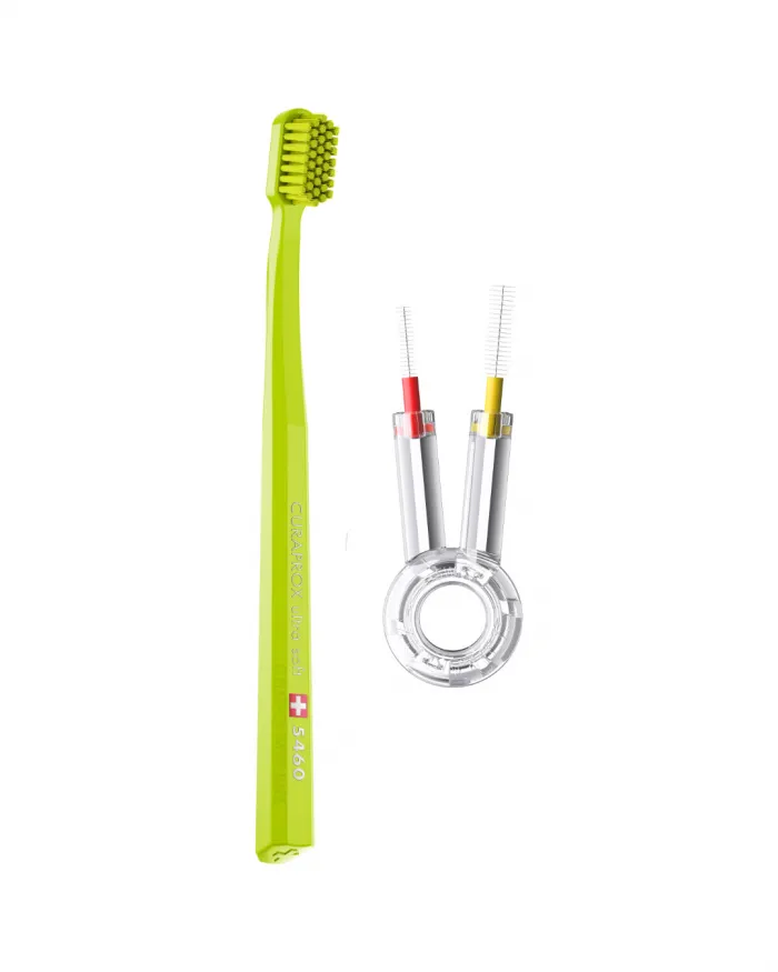 super-duo-brosse-a-dents-cs-5460-support-duo-interdentaire CURAPROX SUPERDOU CS5460+CPS06/07/08 – Image 1