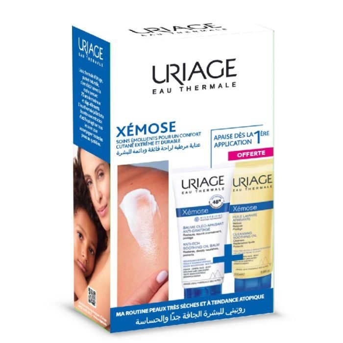 uriage-xemose-baume-oleoapaisant-200ml-huile-lavante-200ml-offerte Uriage Xemose Duo pack "baume oleoapaisant 200ml+Huile lavante 200ml" – Image 1