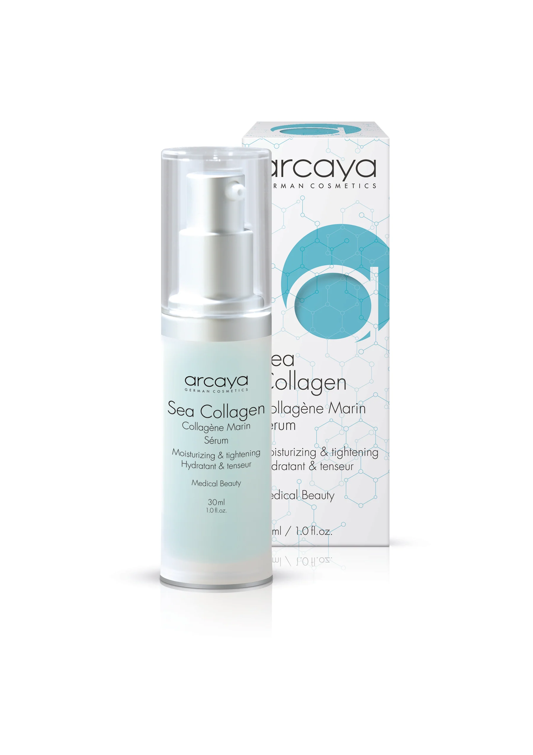 120_SeaCollagenSerum_both_1800x Arcaya Sea collagen serum 30ml – Image 1