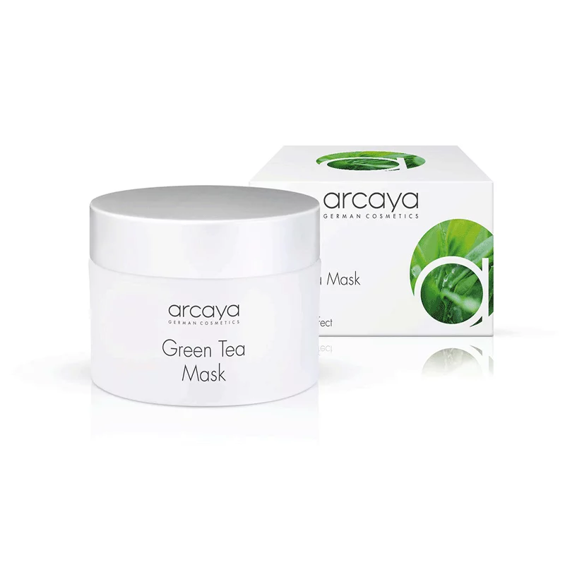 142_GreenTeaMask_both_1200x-1 Arcaya Green Tea mask pot 100ml – Image 1