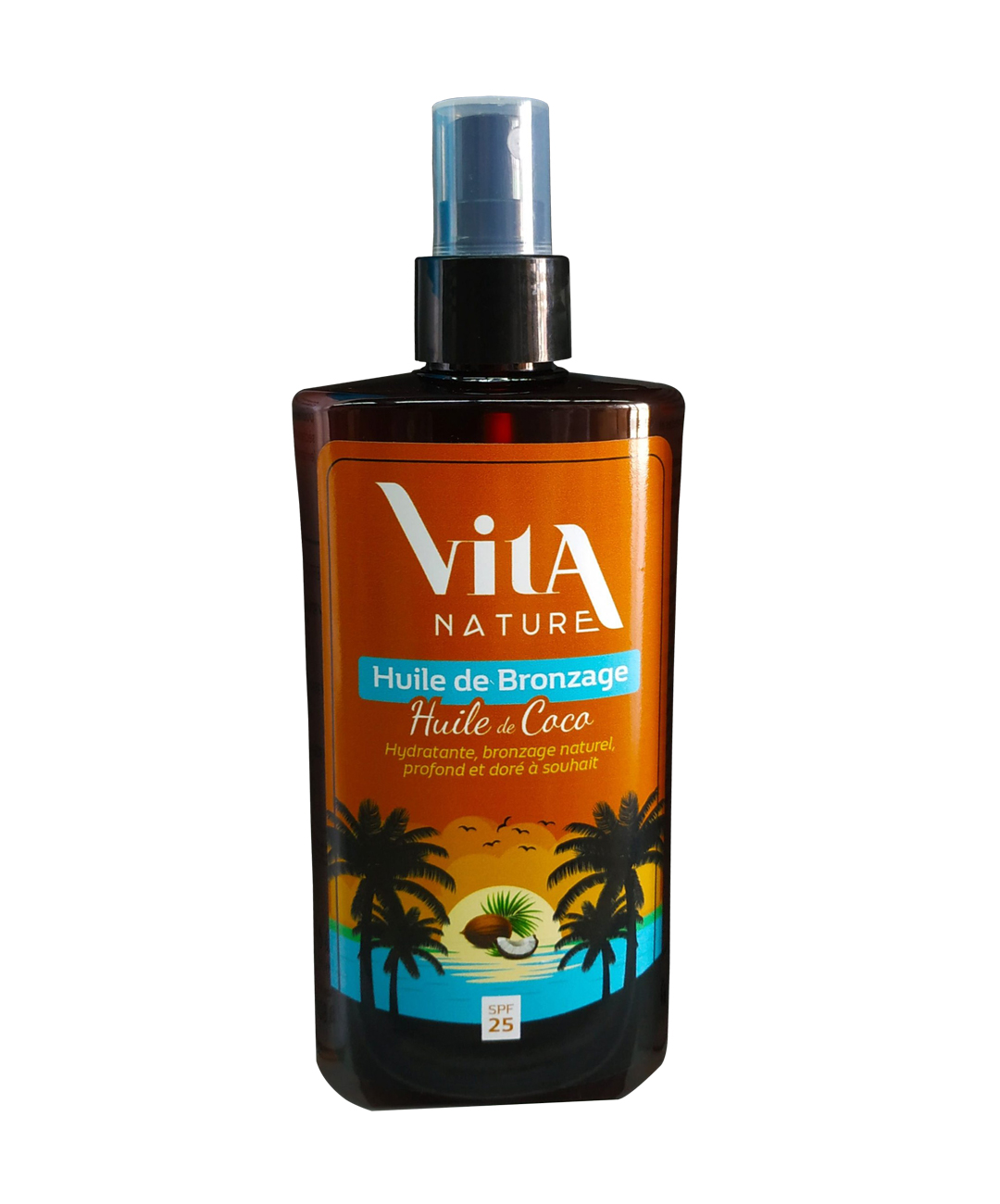 4 Vita nature huile de bronzage coco spf25 250ml – Image 1