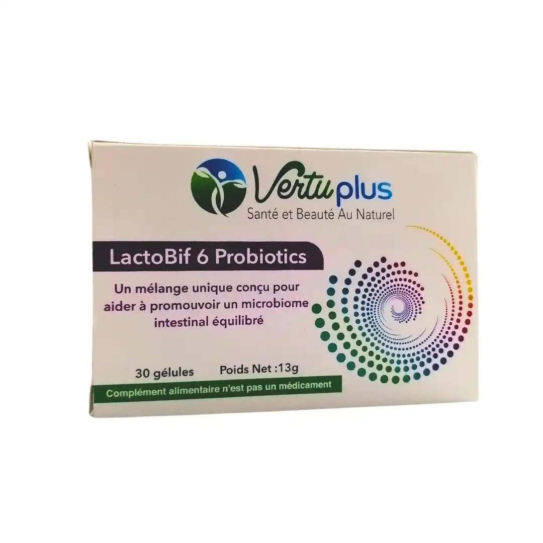 56425151-1c29-4a67-9d39-c02e725536f8 Vertu plus lactobif 6 probiotics 30 gelules – Image 1