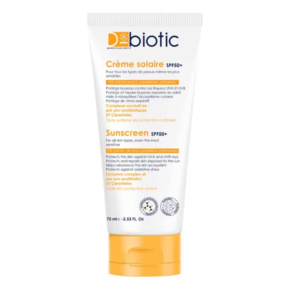D-BIOTIC-Creme-solaire-75-ml D-Biotic Ecran creme solaire spf50+ 75ml – Image 1