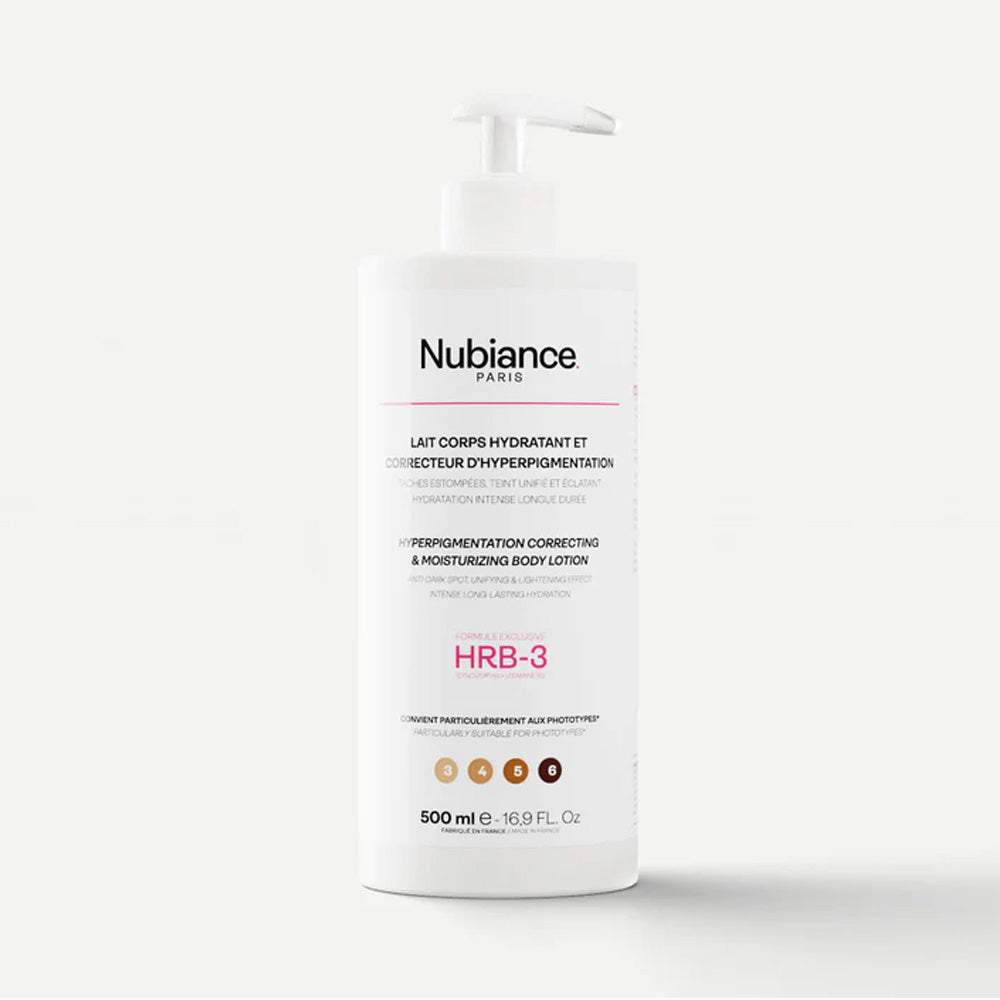 Nubiance-HRB-3-Lait-Corps-Unifiant-_-Correcteur-500ml-prix-maroc-parapharmacie-casablanca Nubiance HRb-3 Lait Corps Hydratant et Correcteur 500ml – Image 1