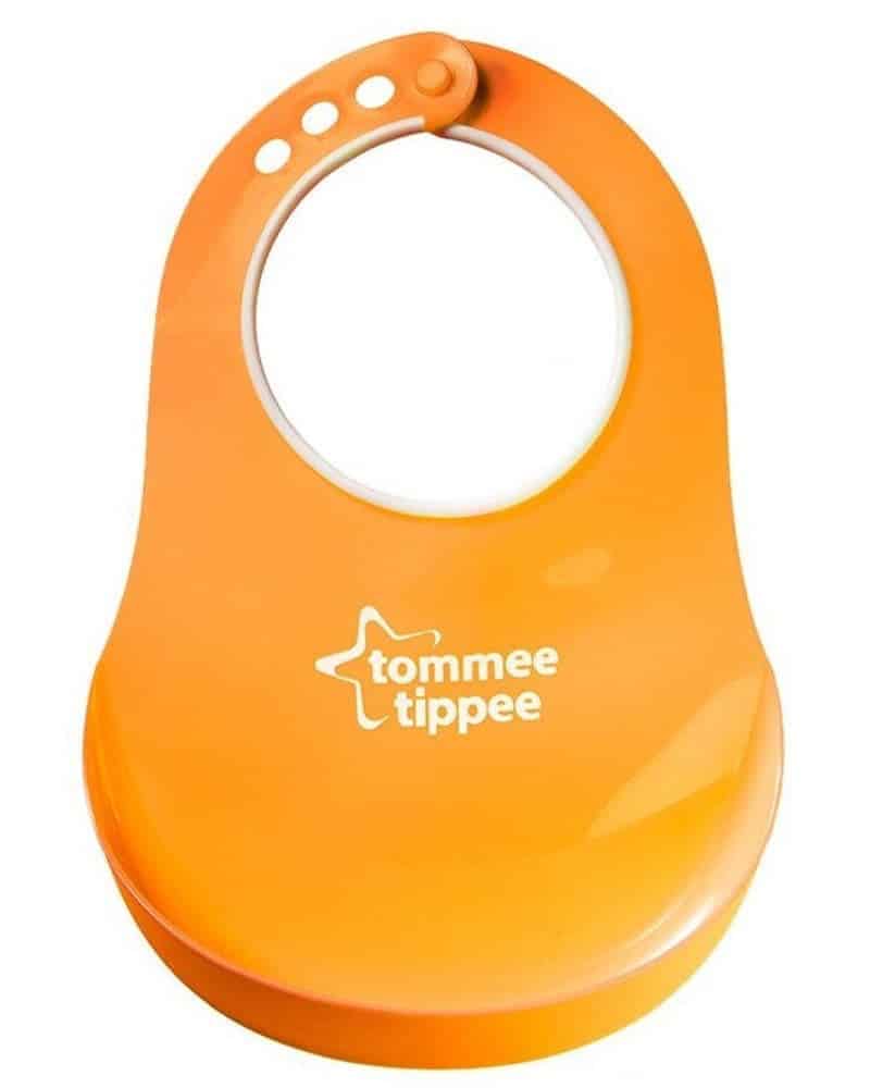 Tommee-Tippee-Bavoir-avec-fermoir-reglable-Orange Tommee Tippee Bavoir avec fermoir reglable orange Ref 46350071 – Image 1