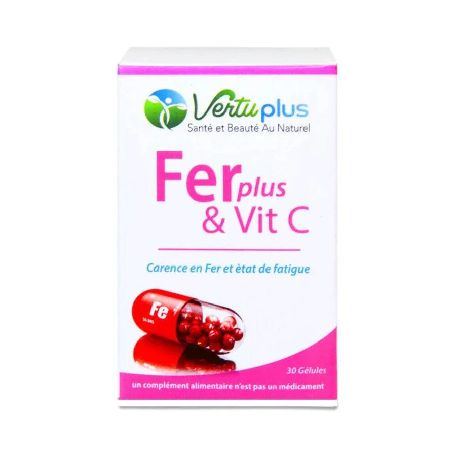 Vertu-Plus-Fer-Plus-Et-Vitamine-C-30-Gelules-nova-parapharmacie-casablanca_900x Vertu plus Fer plus & Vit C 30gelules – Image 1