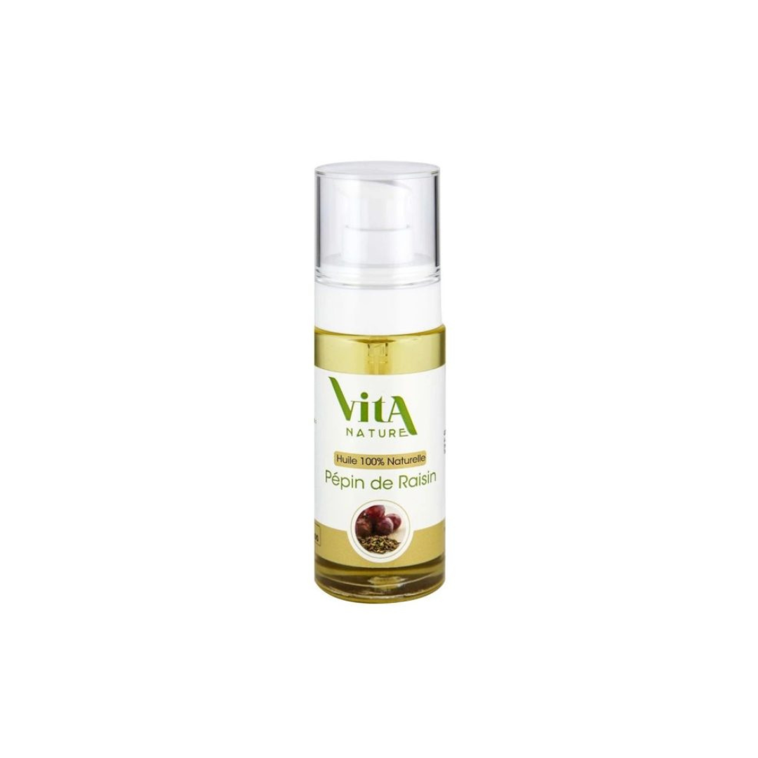 Vita-nature-Huile-de-pepins-de-raisin-50ml Vita nature Huile de pepins de raisin 50ml – Image 1