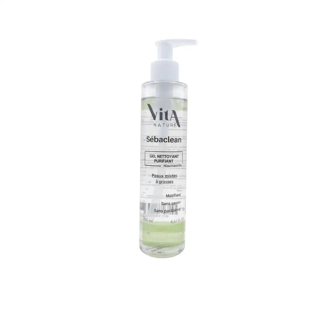 da5e052d-1655-4a09-8780-bca90a8b71c8 Vita nature sebaclean gel nettoyant purifiant 200ml – Image 1
