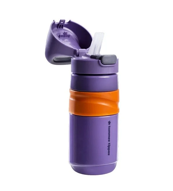 tommee-tippee-gourde-anti-fuite-avec-paille-500ml-mauve-1 Tommee Tippee Gourde anti-fruite avec paille 500ml Ref 447858-M – Image 1