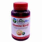Vertu plus Vitamine D3+K2 50 capsules