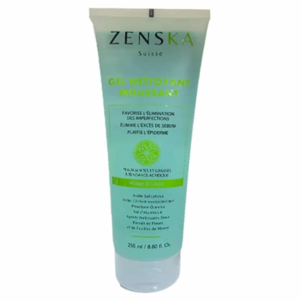 zenska-gel-nettoyant-moussant-purifiant-250ml Zenska gel nettoyant moussant 250ml – Image 1
